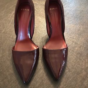 Aerin Wine Patent Leather D’orsay Pumps - NEW